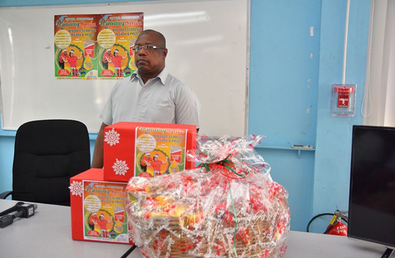 Guyoil Marketing and Sales Manager, Eric Whaul, during the launching of the Guyoil Christmas promotion, ‘Winning Spree’