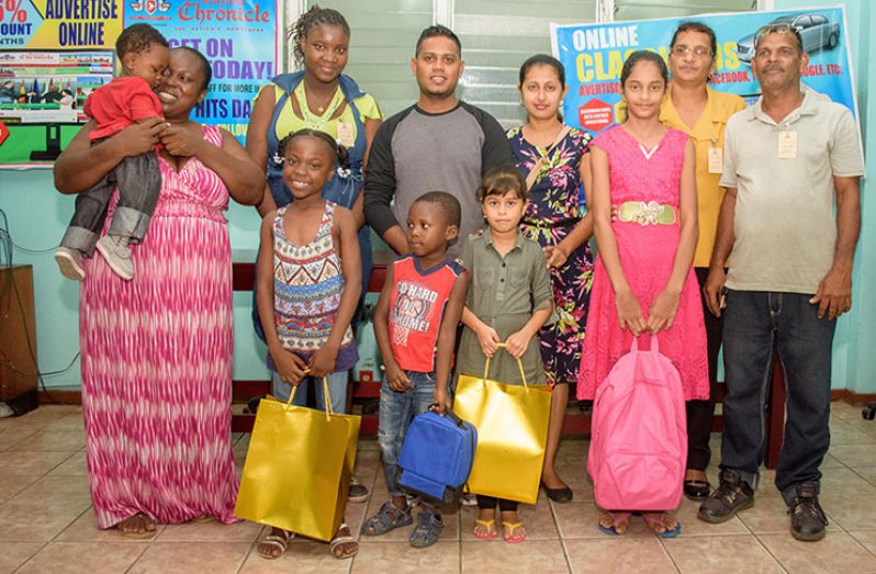 The winners with their parents following the presentation ceremony at GNNL.
