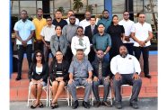 Head of SOCU, Assistant Commissioner Fazal Karimbaksh (seated in centre) flanked by Regional Security System (RSS) officials in collaboration with key local participants from various agencies at the conclusion of the three-day workshop on Anti-Money Laundering (AML) and Countering the Financing of Terrorism