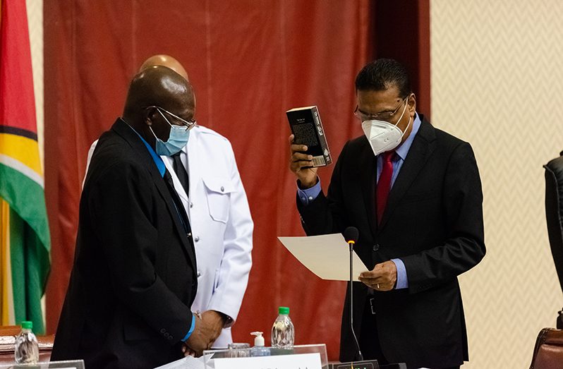 New speaker  of the 12th  Parliament, Manzoor Nadir (Delano Williams photo)