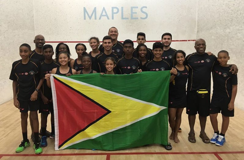 Guyana players pose after taking the 12th Junior CASA title.