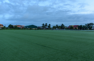 Chronicle Sport photographer Samuel Maughn visited the GFF’s National Training Centre to capture the ‘laying of the green’.