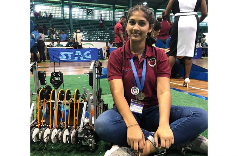The team coach for this year’s Global Robotics Challenge, Arrianna Mahase