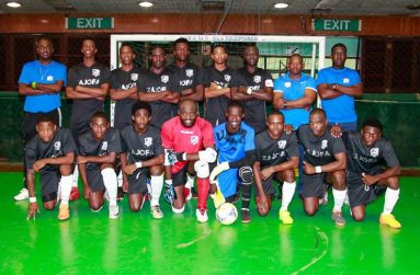 The ZV All Stars team heading to Guyana for the GFF-ExxonMobil/STAG Beer Futsal tournament