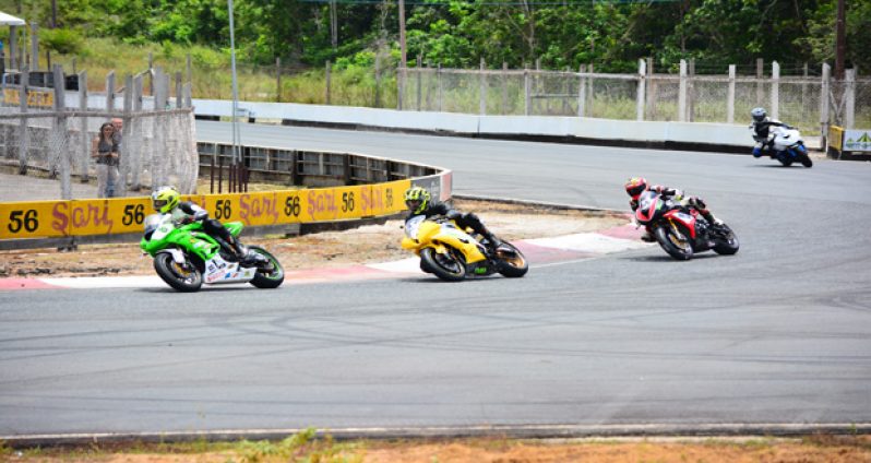Stephen Vieira leads the pack at the recent GMR&SC Race of Champions.