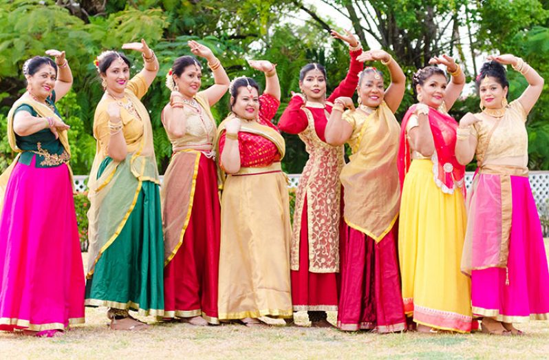 A group of women showcase their Indian cultural wear (Delano Williams photo)