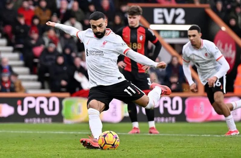 Mohamed Salah is the top goalscorer in the Premier League with 21 goals, the fifth season in which he has scored 20 or more goals in the English topflight