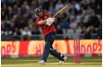 Phil Salt hauls behind square on the leg side•Sep 12, 2025 (Gareth Copley/Getty Images)