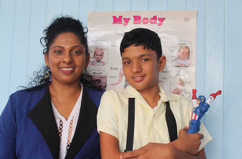 Anjalena Beshpatty with her 15-year-old son, Sameir (Vishani Ragobeer photo)