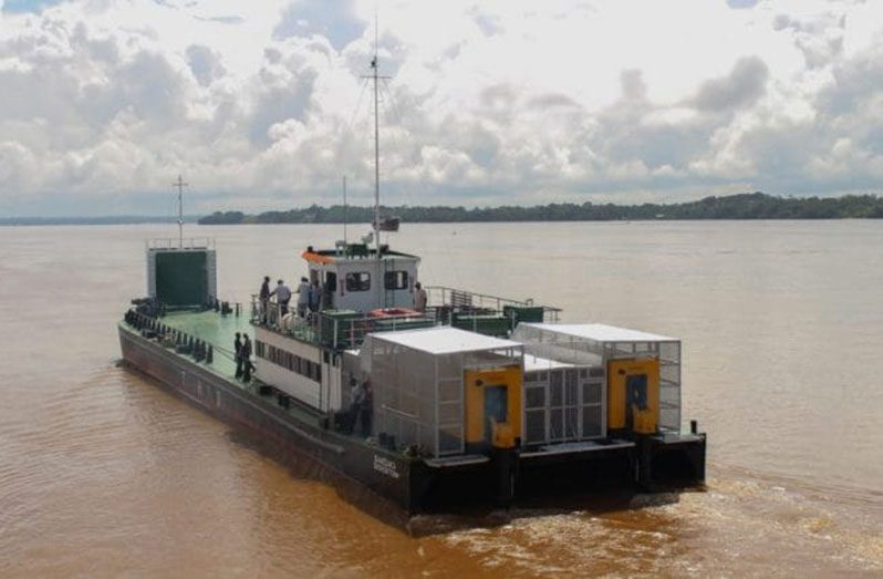As the MV Canawaima remains in dry dock, the MB Sandaka will now ply the Guyana-Suriname ferry route