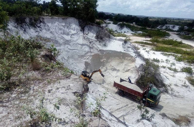 The Natural Resources Ministry is examining additional areas for sandpit mining in response to the increasing demand for sand, driven by Guyana’s booming infrastructural development