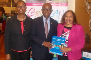 From left are Sylma Brown Bramble, CTO’s Director of the Americas; CTO Secretary-General Hugh Riley; and Caribbean Investment Guide Editor, Sandra Ann Baptiste