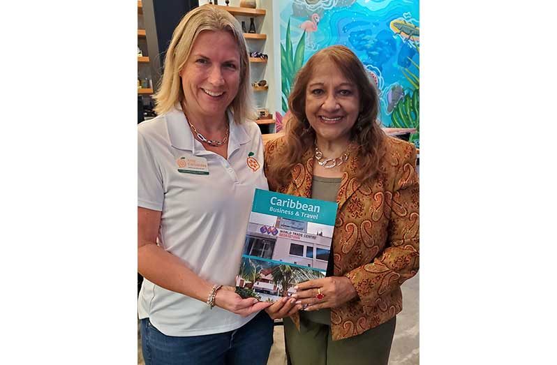 Amy Cervantes, Membership and Sales Manager at the West Orange Chamber of Commerce in Orlando, Florida (at left) displays the 2025 business publication with Editor, Sandra Ann Baptiste