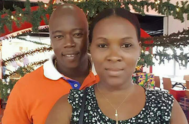 Orwain Sandy and Reona Payne in happier times.