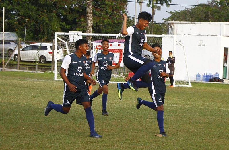 Santa Rosa Secondary (in gray) are one of the favourites to win the 8th Digicel Schools Football Championship