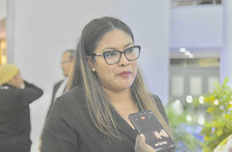 Minister of Amerindian Affairs, Sarah Browne (Sachin Persaud photo)