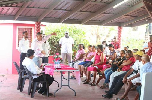 Housing and Water Minister, Collin Croal, engaged in a productive dialogue with residents of Sarah Johanna