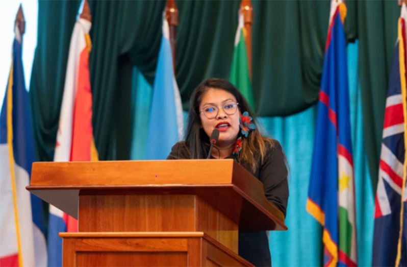 Minister of Amerindian Affairs Sarah Browne- Shadeek