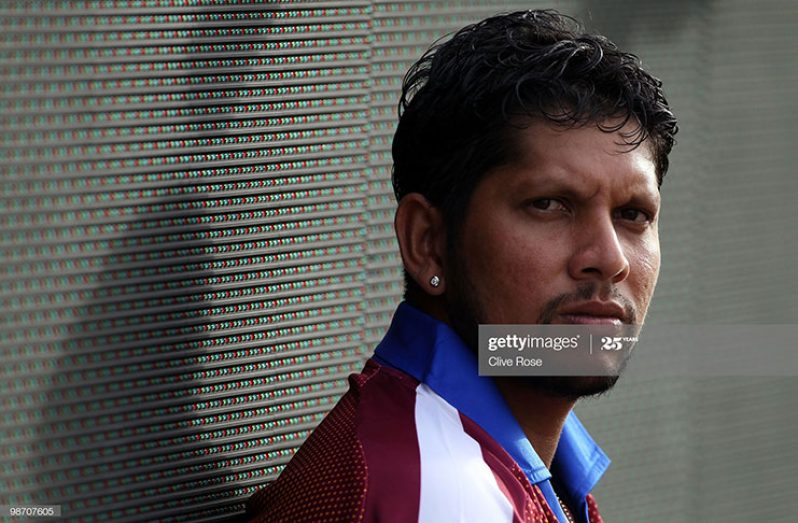 Ramnaresh Sarwan. (Photo by Clive Rose/Getty Images)