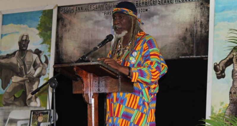 Saul doing poetry at the Ghana Day celebrations held at Congress Place, Sophia, March 3, 2013.