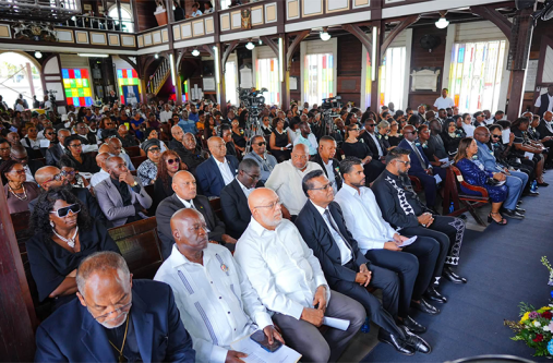 Scenes from the funeral of former PNCR leader Robert Corbin on Thursday