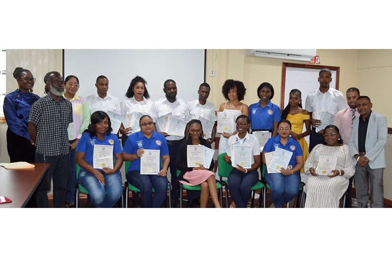 Some of the graduates in the presence of representatives from AAMOTI, MARAD and WiMAC, following the graduation