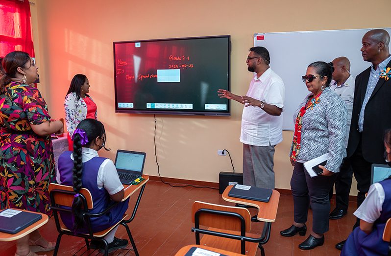President, Dr. Irfaan Ali, on Thursday, announced that more funds will be injected into the education sector to enhance more institutions and make room for more advancements in this area (Delano Williams photo)