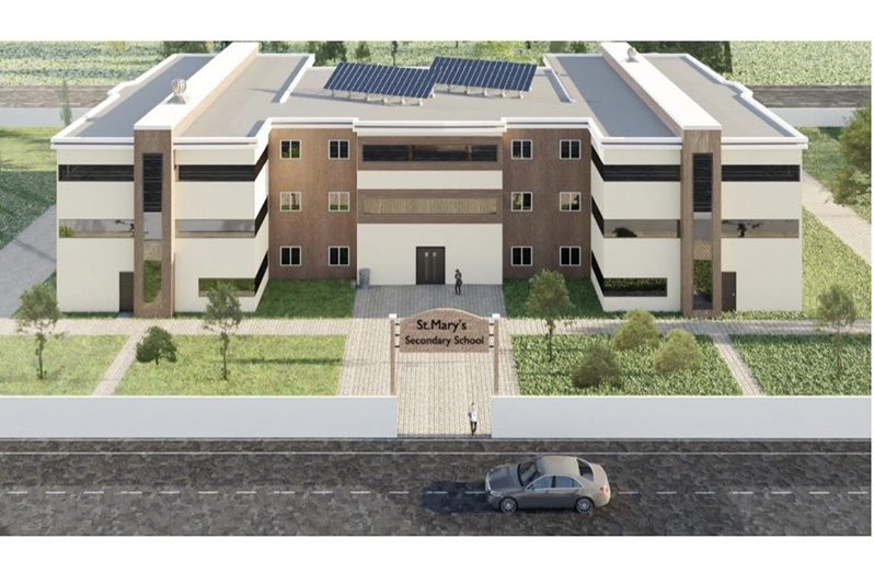 An artist’s impression of the new St Mary’s Secondary building