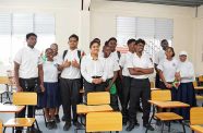 Minister of Education Priya Manickchand, along with the administration of Christ Church Secondary and officials from the Ministry of Education, welcomed scores of students back to their school building two years after it was destroyed by fire and they were relocated