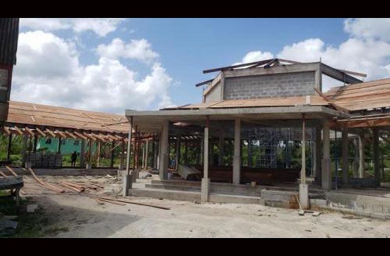 Ongoing works at the Christianburg Primary School (DPI photograph)