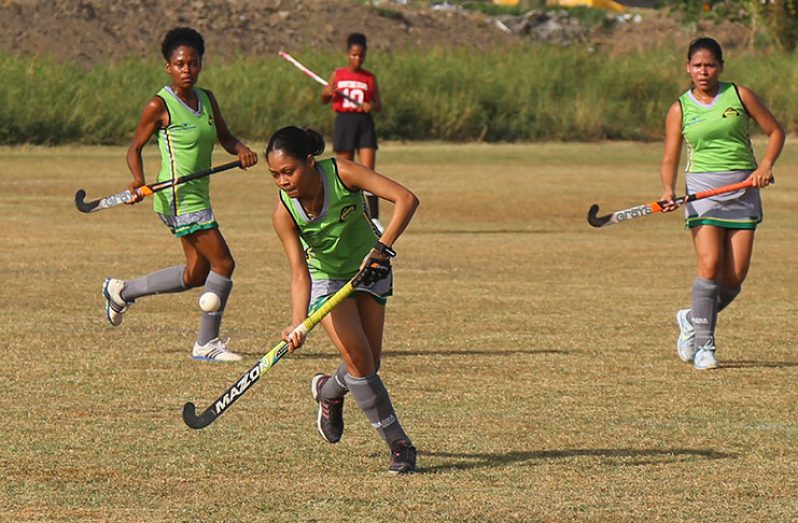 Hikers goalscorer Latacia Chung on the attack