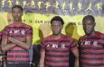 Botafago scorers from left, Amaniki Buntin, Malachi Tudor and Donovan Francis.