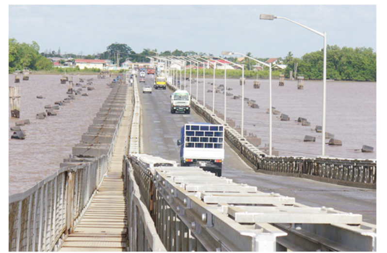 The old Demerara Harbour Bridge