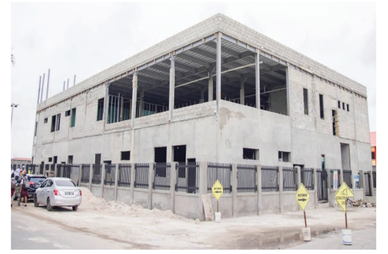 The Campbellville Polyclinic which is being constructed at a cost of $831
million is taking shape. When complete, the modern facility will replace the
old health centre (Photo: President Irfaan Ali/Facebook)