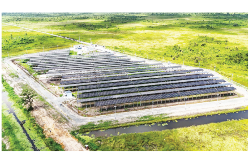Region Two continues its transition into a cleaner energy future with the
commissioning of the Charity Solar Farm, which will bring an additional 3MWp of
renewable power to the Essequibo Coast. Constructed at a cost of US$8.14 million
under the Guyana Utility Scale Solar PV Programme (GUYSOL), the Charity Solar
Farm, supported by 2.25MW of battery energy storage, is expected to generate
approximately 4,600MWh annually, offset nearly 3,500 tonnes of CO2 emissions, and
avoid about GY$267 million per year in fossil fuel generation costs (OPM photo