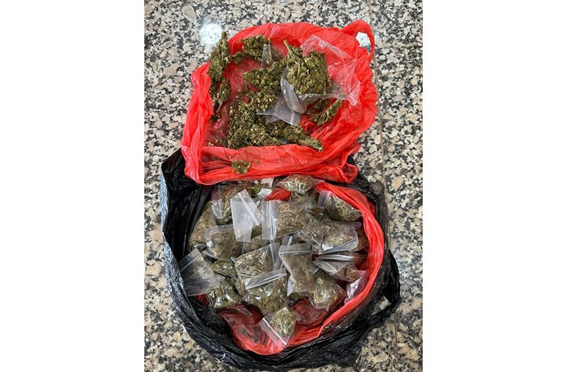 The cannabis discovered by the Police ranks
