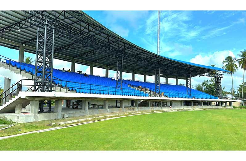Seats installed in the new Mackenzie Stadium (PHOTO: Charles Ramson) 