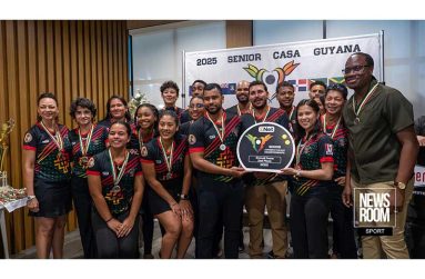 Guyana finished second overall at the 2025 ENet Senior Caribbean Squash Championships (PHOTO: News Room/Davin Ramnarine)