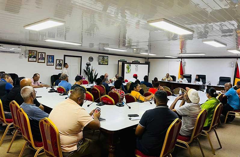 Among those in attendance at the meeting were Regional Executive Officer, Susanah Saywack; Regional Vice Chairman, Humace Oodit, and Regional Commander, Ravindra Stanley, along with members of the business comuunity