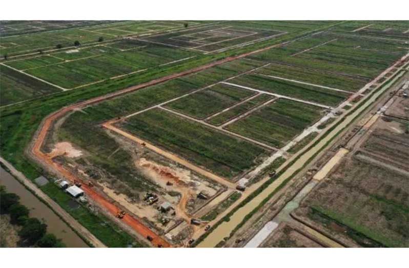 An aerial view of one of the housing developments in Region Three