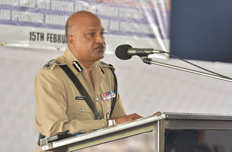 Commissioner of Police Seelall Persaud during his address