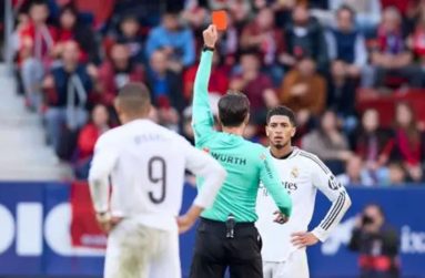 Jude Bellingham has been sent off twice in his Real Madrid career