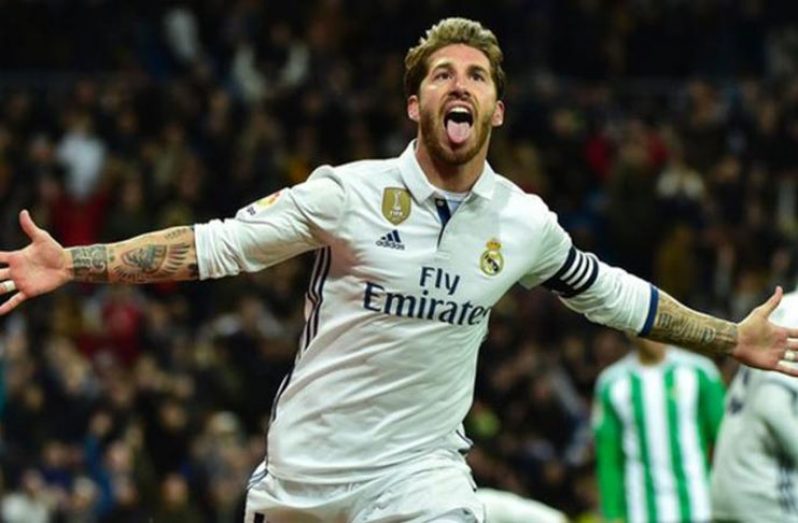 Sergio Ramos has scored 10 goals this season, including a point-saver against Barcelona at the Nou Camp in December
