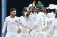 Keshav Maharaj and Kagiso Rabada took seven wickets between themselves • AFP/Getty Images