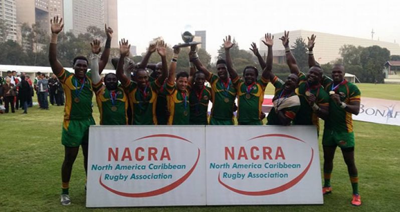 Flashback:
The national ruggers pose with the NACRA 7s trophy..

Kristian Jeffrey-the youngest Caribben motor-racing champion