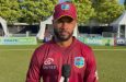 West Indies captain Shai Hope speaking to media following his side’s win over Ireland in the third and final ODI on Sunday. (Photo courtesy CWI Media)