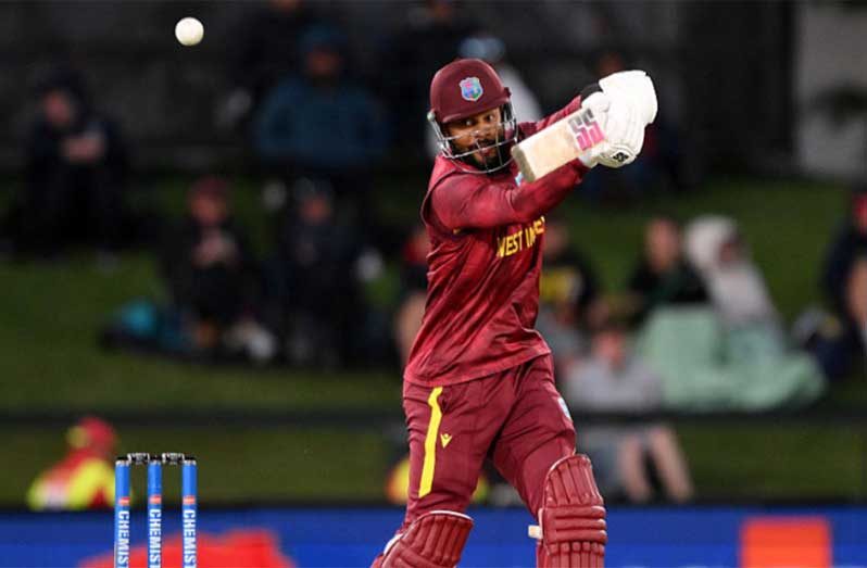 Shai Hope scored an unbeaten 109 against New Zealand in the second ODI