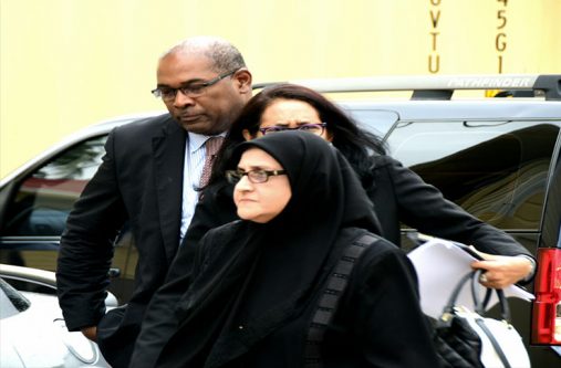 DPP, Shalimar Hack and her Attorney, Nigel Hughes [Adrian Narine photo]