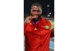 Guyana 200-meter medalist Shamar Horatio with his medal