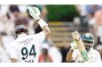 Shan Masood celebrates his hard-fought hundred  (Gallo Images/Getty Images)